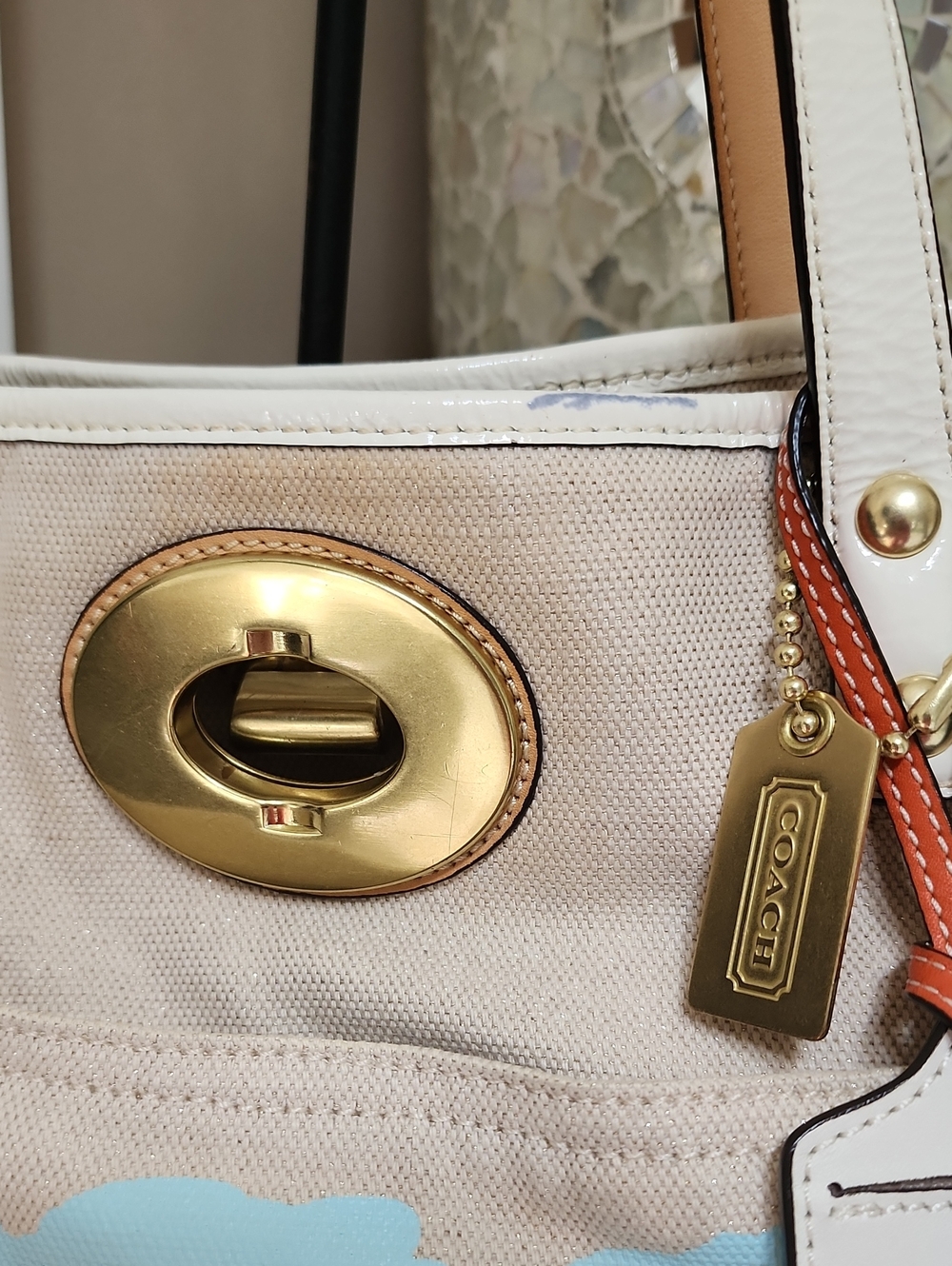 🧡💛 COACH BEACH TOTE & POPPY WALLET 💛🧡 - Picture 2 of 16